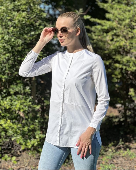 Košile dámská Massimo Dutti bílá s dlouhým rukávem